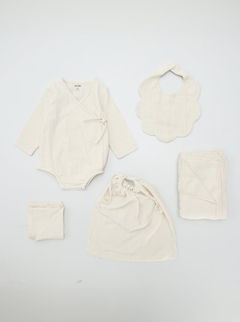 Box nascita 'Welcome Baby' - 5 pezzi BIANCO - Kiabi