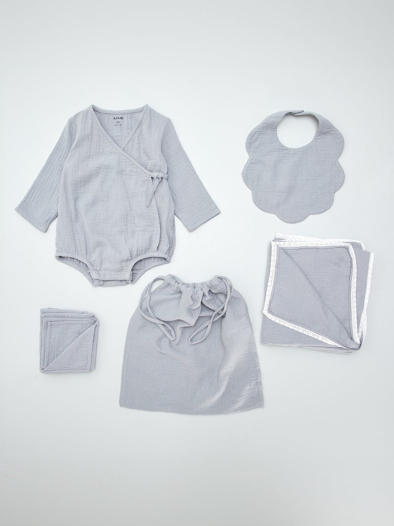 Box nascita 'Welcome Baby' - 5 pezzi GRIGIO - Kiabi