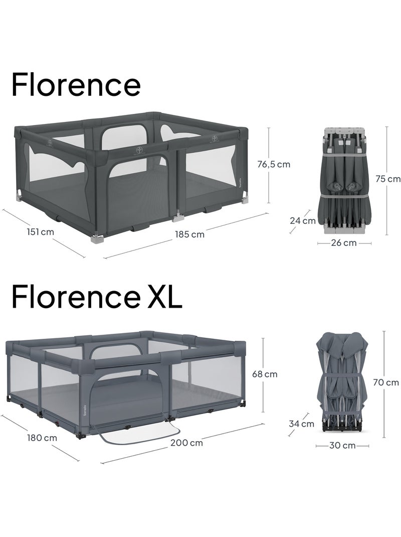 Box Neonati Grande LIONELO Florence - Montaggio Rapido - Ampio Spazio - Borsa Grigio - Kiabi
