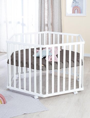 Box per bambini esagonale + tappeto impermeabile in pelle vegana lusso – ROBA "Luxe
