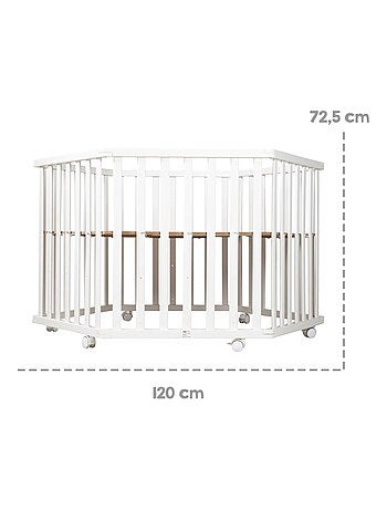 Box per bambini esagonale + tappeto impermeabile in pelle vegana lusso – ROBA "Luxe