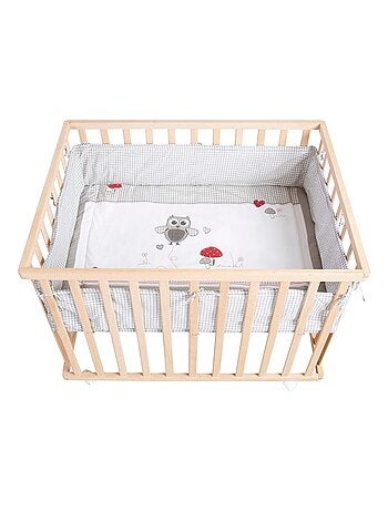 Box per bambini in faggio massello bio + tappeto "Adam & Eule" + ruote – ROBA