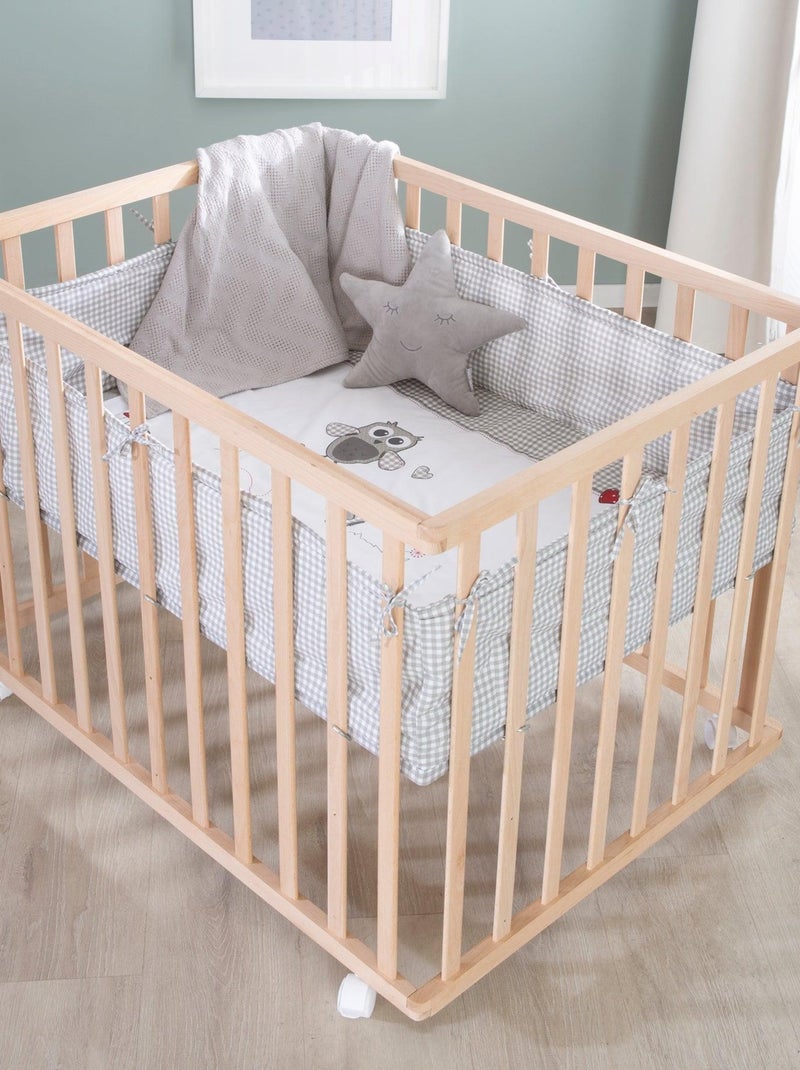 Box per bambini in faggio massello bio + tappeto "Adam & Eule" + ruote – ROBA Marrone chiaro - Kiabi