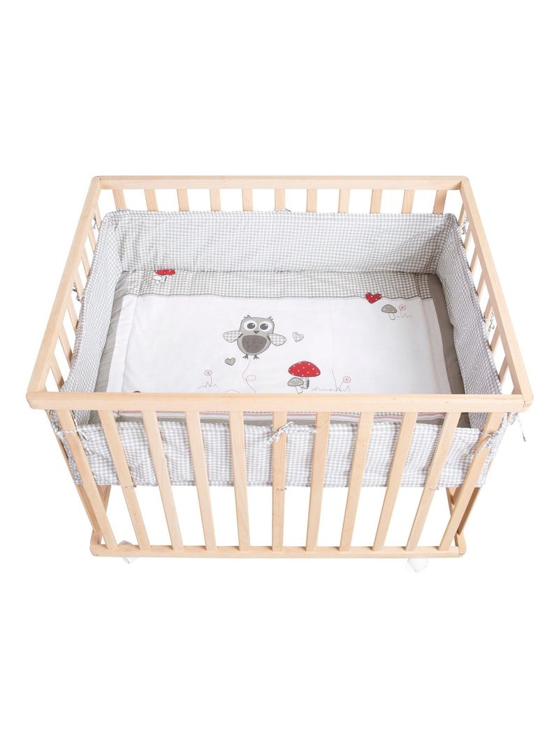 Box per bambini in faggio massello bio + tappeto "Adam & Eule" + ruote – ROBA Marrone chiaro - Kiabi