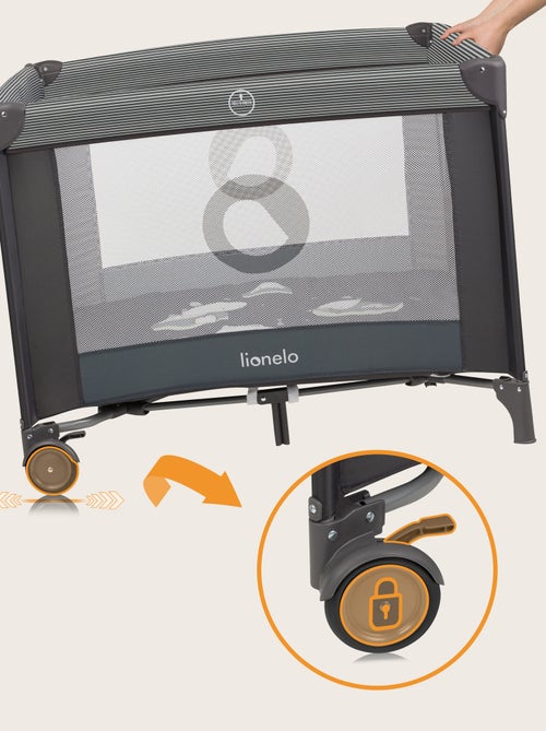 Box per bambini LIONELO Bonnie - 100x96 cm - Materasso confortevole - Ruote - Borsa per il trasporto - Kiabi Box per bambini LIONELO Bonnie - 100x96 cm - Materasso confortevole - Ruote - Borsa per il trasporto - Kiabi