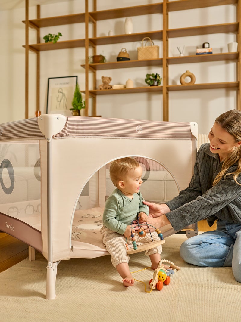 Box per bambini LIONELO Bonnie - 100x96 cm - Materasso confortevole - Ruote - Borsa per il trasporto Grigio grigio - Kiabi