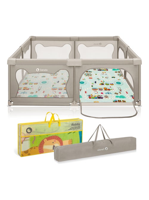Box per bambini LIONELO Willow con materassino - 187 x 207 cm - Buon isolamento del pavimento - Mate - Kiabi Box per bambini LIONELO Willow con materassino - 187 x 207 cm - Buon isolamento del pavimento - Mate - Kiabi