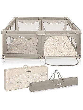 Box per bambini LIONELO Willow con materassino - 187 x 207 cm - Buon isolamento del pavimento - Mate