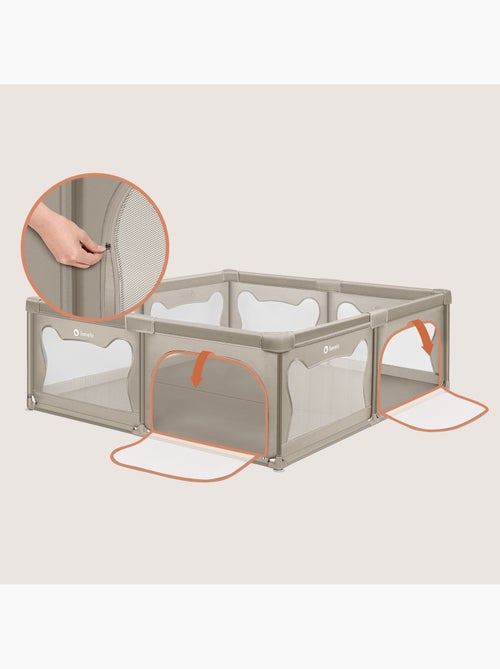 Box per bambini LIONELO Willow con materassino - 187 x 207 cm - Buon isolamento del pavimento - Mate - Kiabi