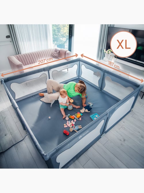 Box per bambini LIONELO Willow con materassino - 187 x 207 cm - Buon isolamento del pavimento - Mate - Kiabi