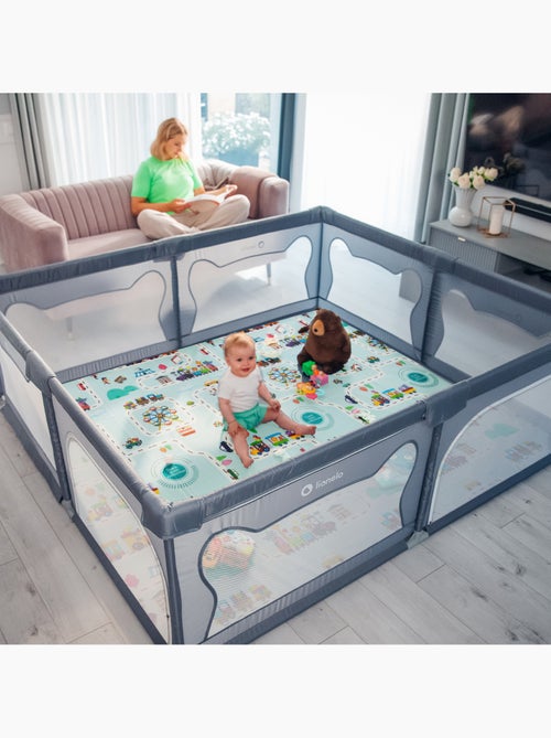 Box per bambini LIONELO Willow con materassino - 187 x 207 cm - Buon isolamento del pavimento - Mate - Kiabi Box per bambini LIONELO Willow con materassino - 187 x 207 cm - Buon isolamento del pavimento - Mate - Kiabi