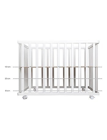 Box per bambini mobile in legno con tappeto impermeabile e cuscino paracolpi "Roba Style