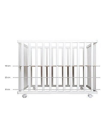 Box per bambini mobile in legno con tappeto impermeabile + materasso sfoderabile – "Roba Style