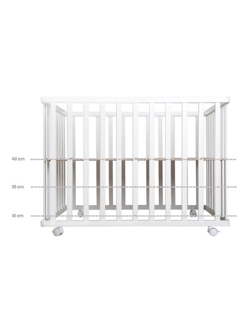 Box per bambini mobile in legno con tappeto impermeabile + materasso sfoderabile – "Roba Style" - Kiabi