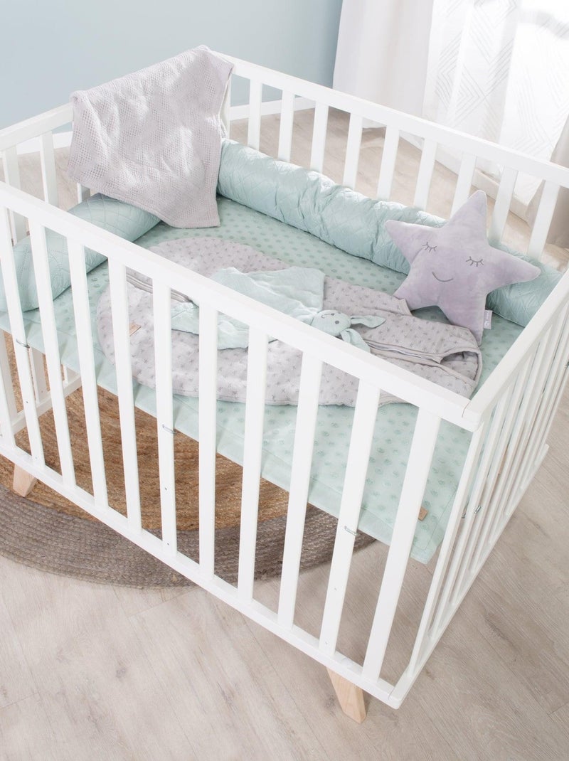 Box per bambini mobile in legno con tappeto in cotone bio "Roba Lil Planet" Bianco Verde chiaro - Kiabi