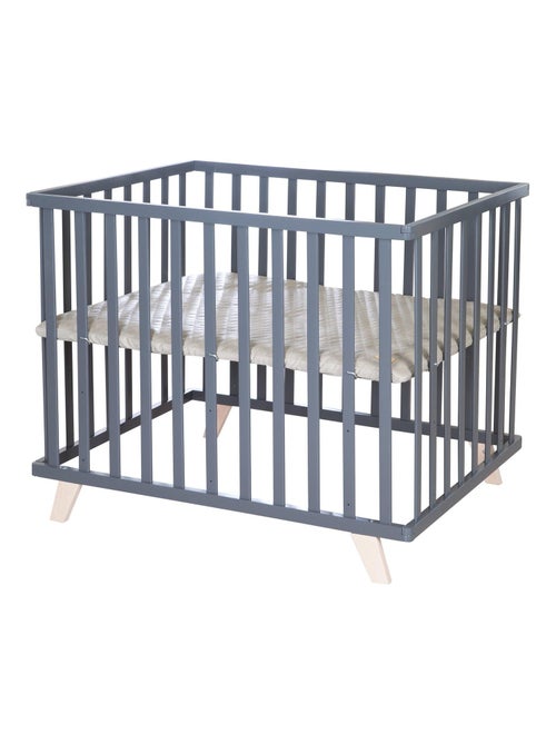 Box per bambini mobile in legno con tappeto trapuntato in pelle vegana – ROBA "Luxe" - Kiabi