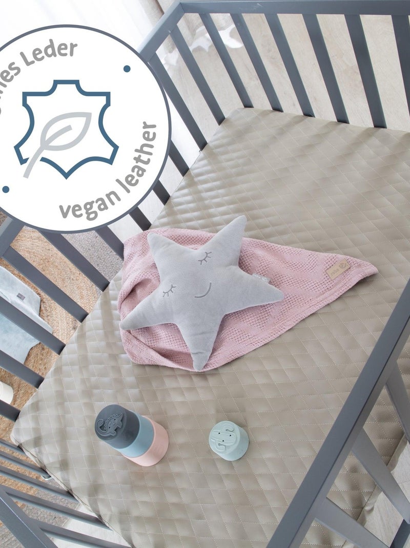 Box per bambini mobile in legno con tappeto trapuntato in pelle vegana – ROBA "Luxe" Grigio grigio antracite - Kiabi