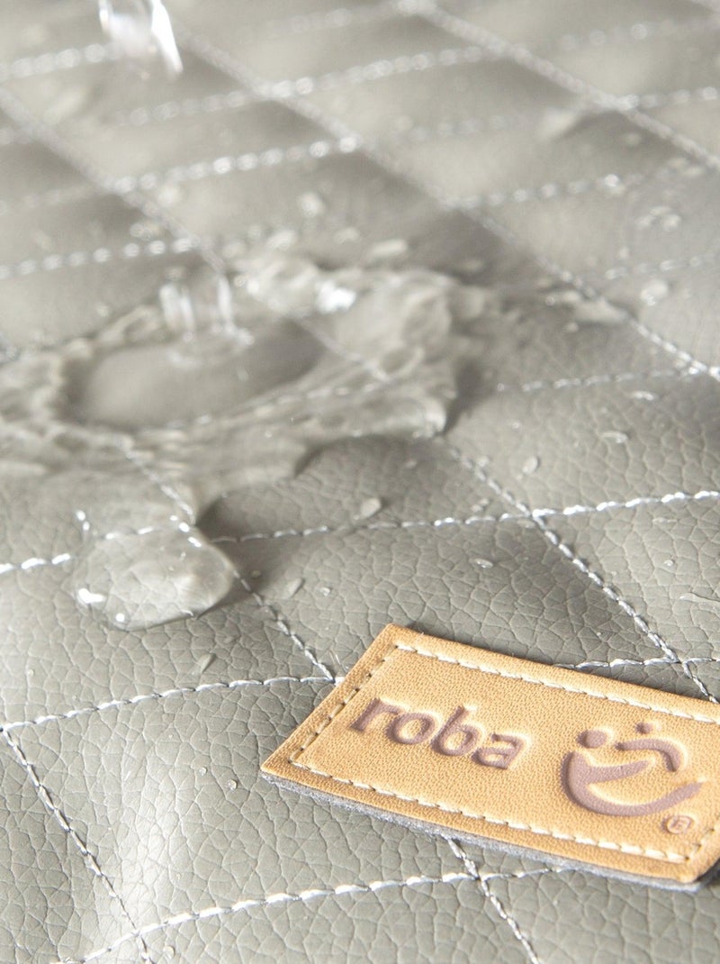 Box per bambini mobile in legno con tappeto trapuntato in pelle vegana – ROBA "Luxe" Grigio grigio antracite - Kiabi