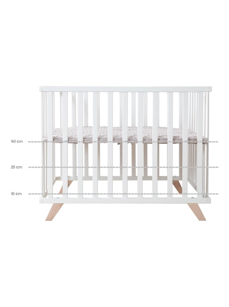 Box per bambini rettangolare con tappeto in cotone bio "Roba Lil Planet" Bianco Grigio - Kiabi