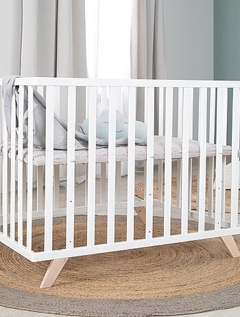 Box per bambini rettangolare in legno massello con tappeto in cotone bio "Roba Lil Planet