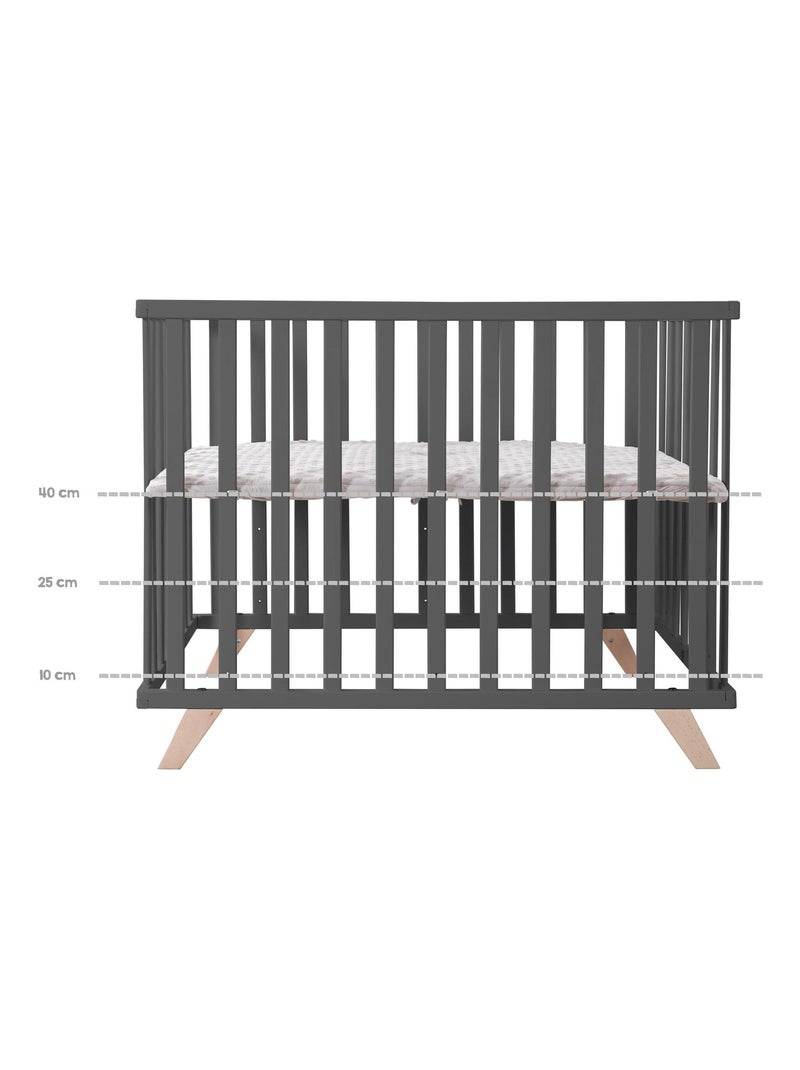 Box per bambini rettangolare con tappeto in cotone bio "Roba Lil Planet" Grigio antracite - Kiabi