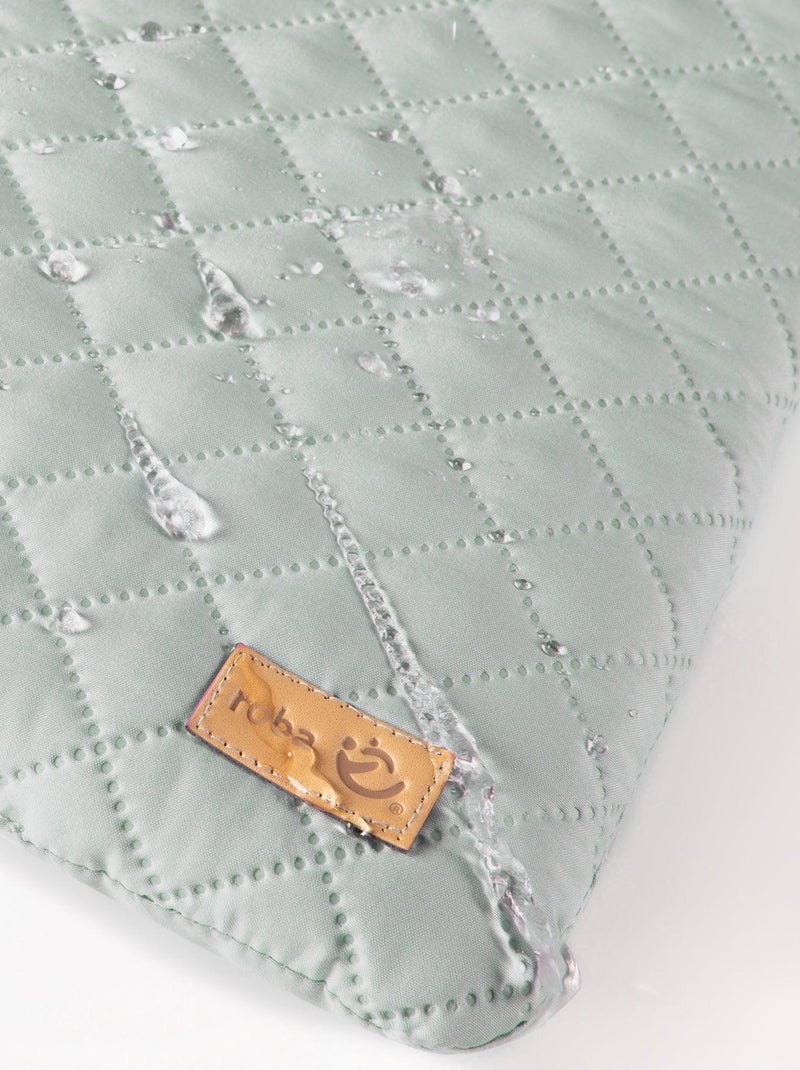 Box per bambini rettangolare in faggio massello bio + tappeto impermeabile + ruote – "Roba Style" Marrone chiaro - Kiabi