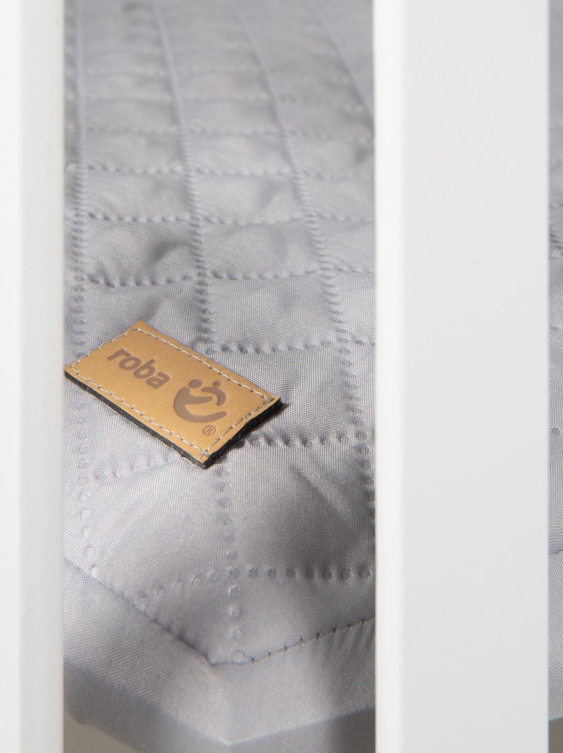 Box per bambini rettangolare in legno con tappeto impermeabile + ruote – "Roba Style" Bianco Grigio - Kiabi
