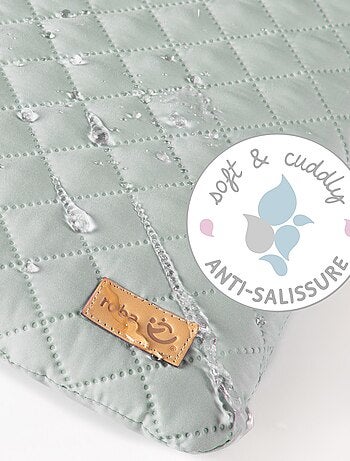Box per bambini rettangolare in legno con tappeto impermeabile + ruote – "Roba Style