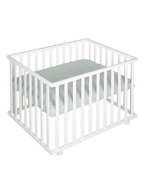 Box per bambini rettangolare in legno con tappeto impermeabile + ruote – "Roba Style" - Kiabi