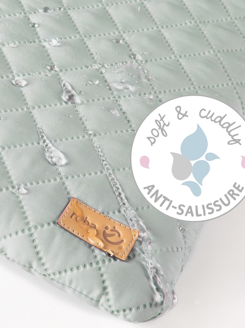 Box per bambini rettangolare in legno con tappeto impermeabile + ruote – "Roba Style" Bianco Verde chiaro - Kiabi
