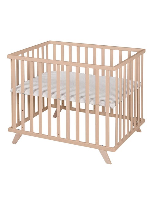 Box per bambini rettangolare in legno massello con tappeto in cotone bio "Roba Lil Planet" - Kiabi