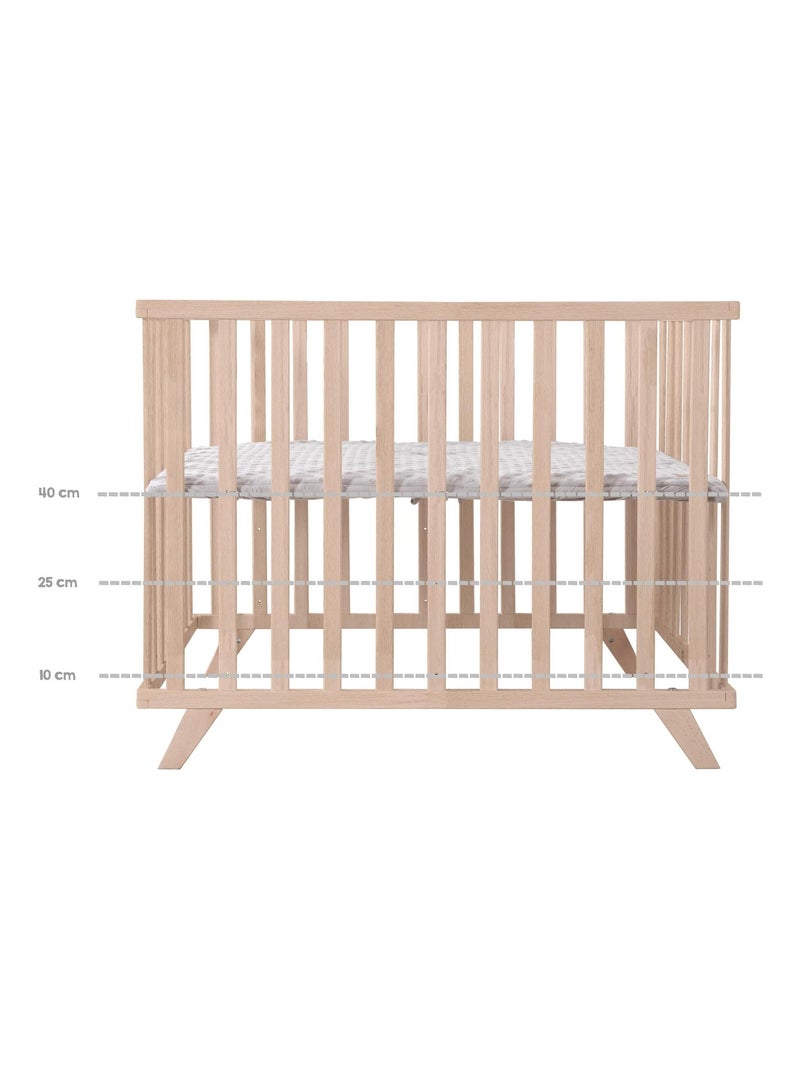 Box per bambini rettangolare in legno massello con tappeto in cotone bio "Roba Lil Planet" Marrone chiaro - Kiabi