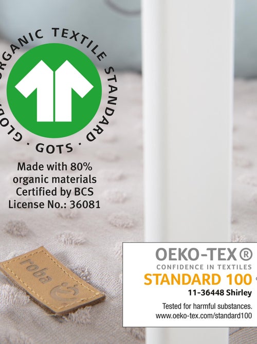 Box per bambini rettangolare in legno massello con tappeto in cotone bio "Roba Lil Planet" - Kiabi