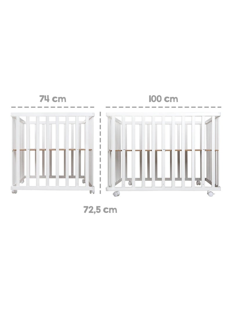 Box pieghevole rettangolare con ruote frenanti – ROBA Bianco - Kiabi