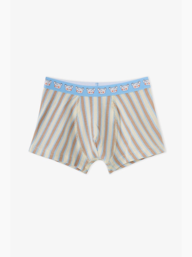 Boxer bambino cute animals in cotone penti Blu cielo - Kiabi
