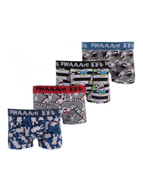 Boxer bambino LES LAPINS CRÉTINS confezione da 4 - Kiabi