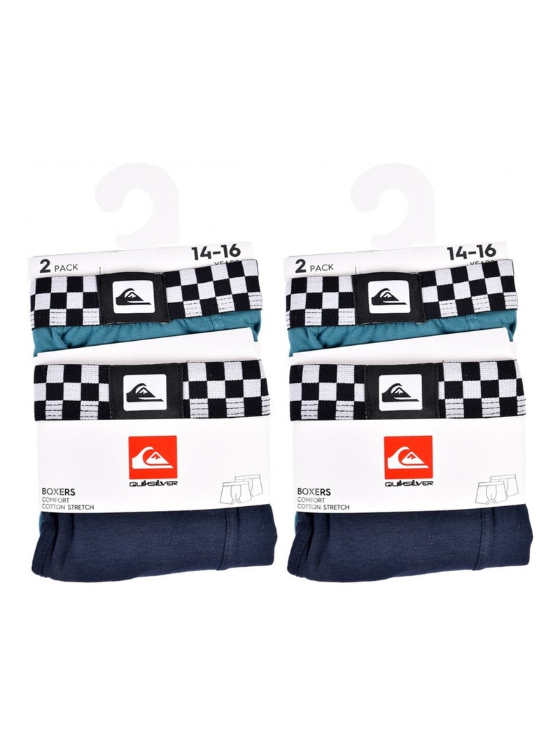 Boxer Bambino QUIKSILVER - Confezione da 4 Blu Viola - Kiabi