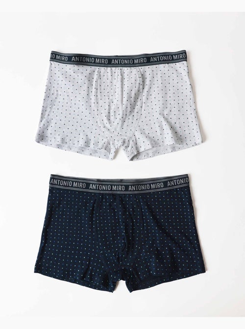 Boxer Briefs da uomo ANTONIO MIRO Dots (scatola da 2 unità) - Kiabi Boxer Briefs da uomo ANTONIO MIRO Dots (scatola da 2 unità) - Kiabi