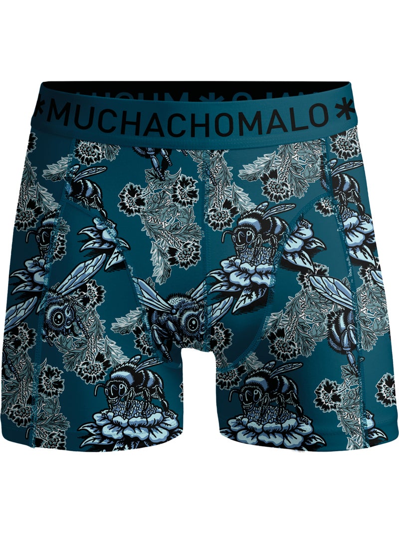 Boxer confezione da 12 in cotone premium Muchachomalo comfort traspirante e vestibilità perfetta Nero/Blu/Verde - Kiabi