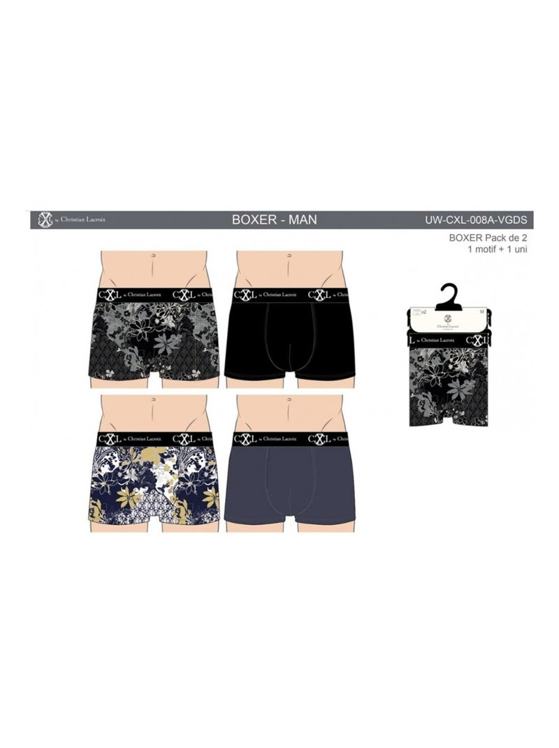 Boxer CXL BY LACROIX - Confezione da 4 Blu Multicolore Nero - Kiabi