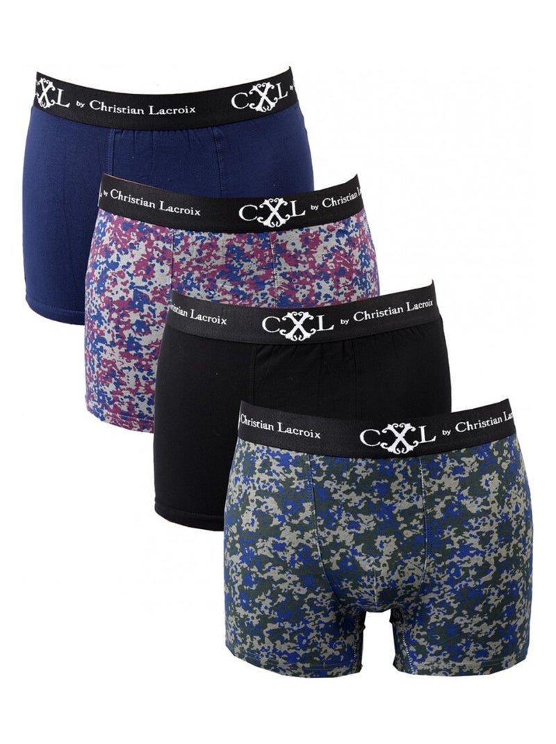 Boxer CXL BY LACROIX - Confezione da 4 Nero Multicolore Blu - Kiabi