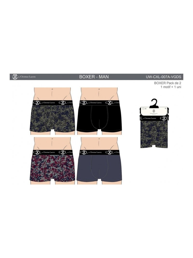 Boxer CXL BY LACROIX - Confezione da 4 Nero Multicolore Blu - Kiabi