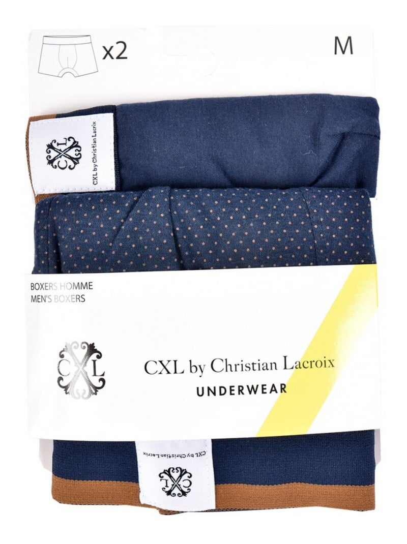 Boxer CXL BY LACROIX X2 - Confezione da 2 Blu marino - Kiabi