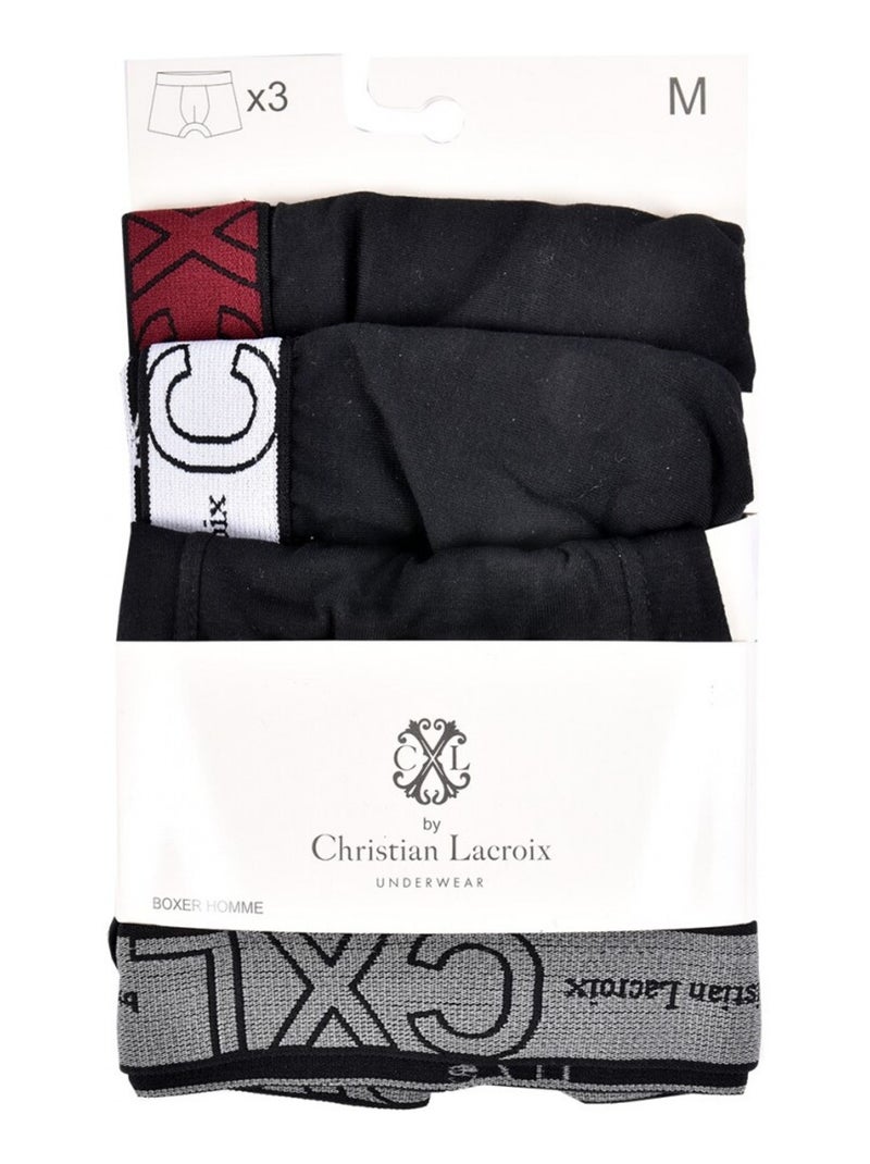 Boxer CXL BY LACROIX X3 - Confezione da 3 Nero Multicolore Nero - Kiabi