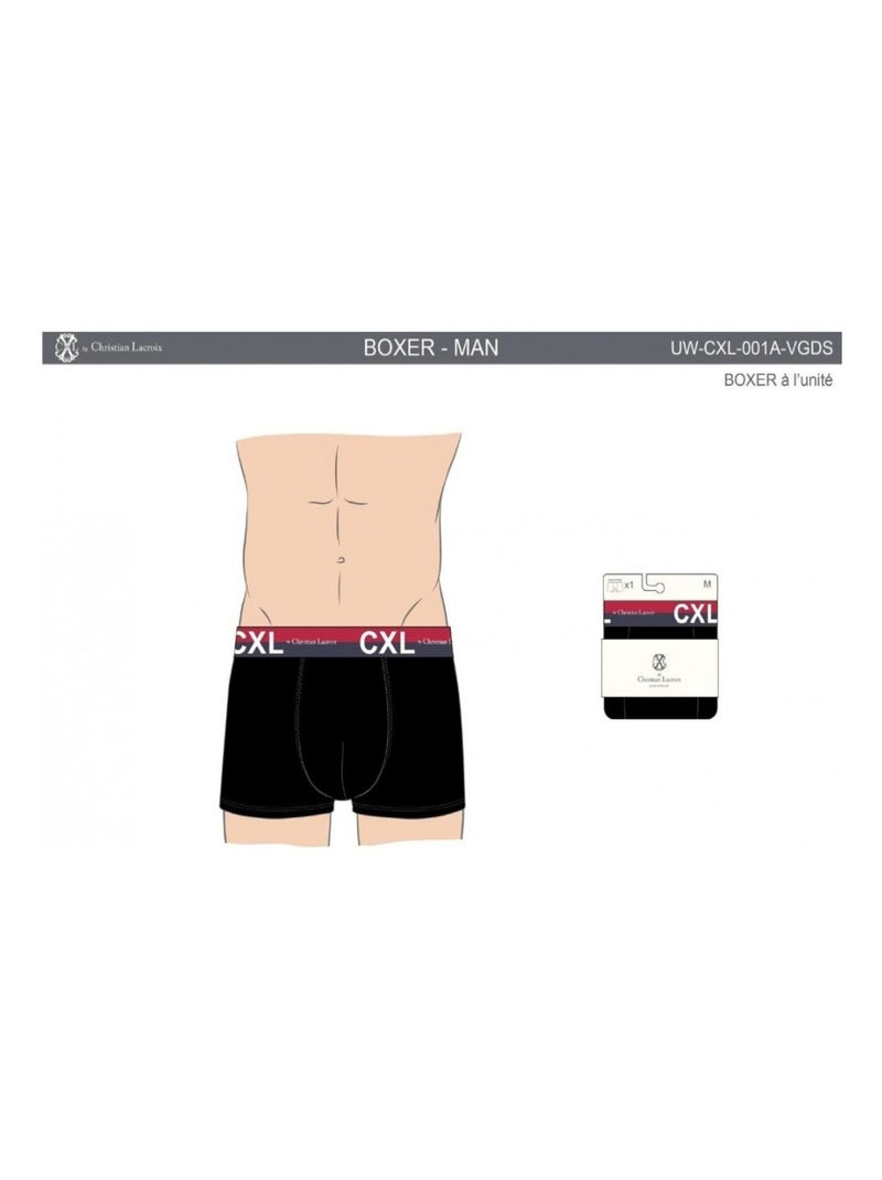 Boxer CXL BY LACROIX X3 - Confezione da 3 Nero Rosso - Kiabi