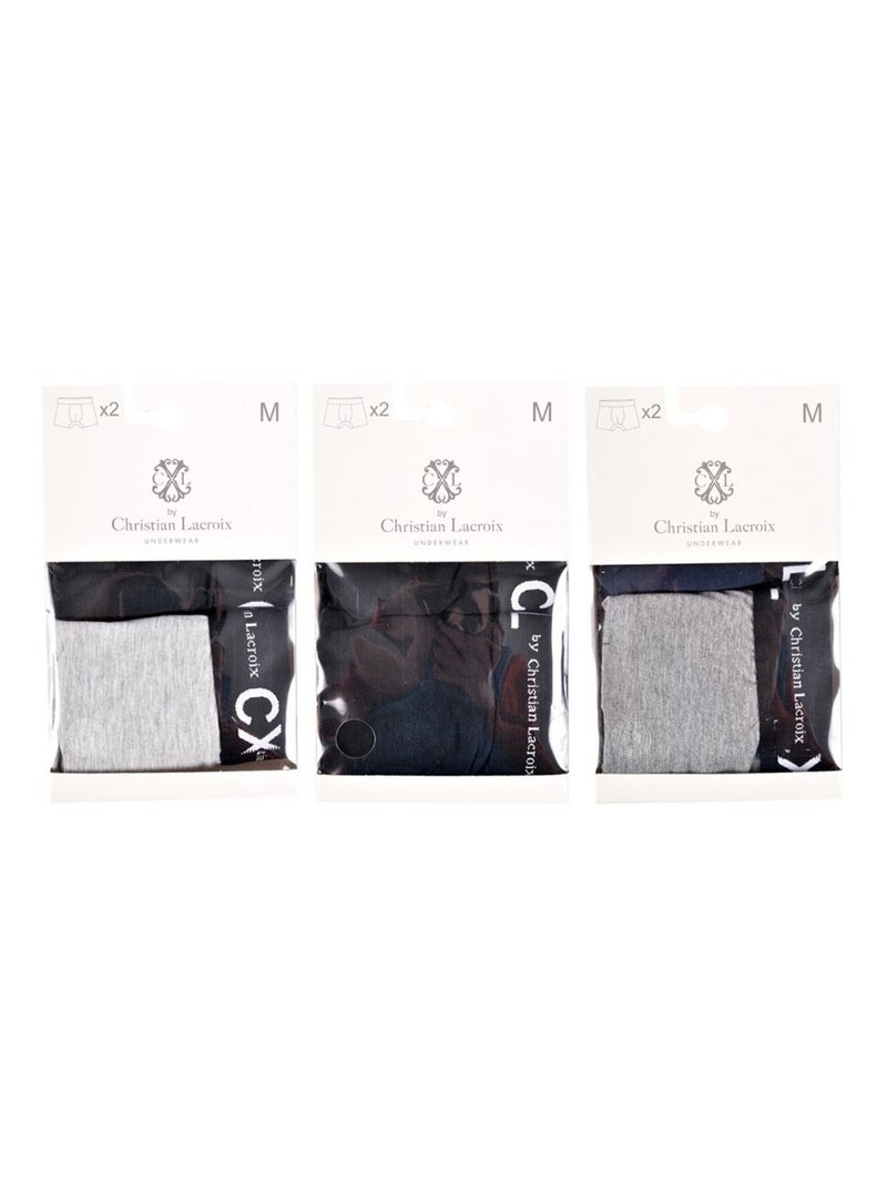Boxer CXL BY LACROIX X6 - Confezione da 6 Nero Grigio antracite Blu - Kiabi