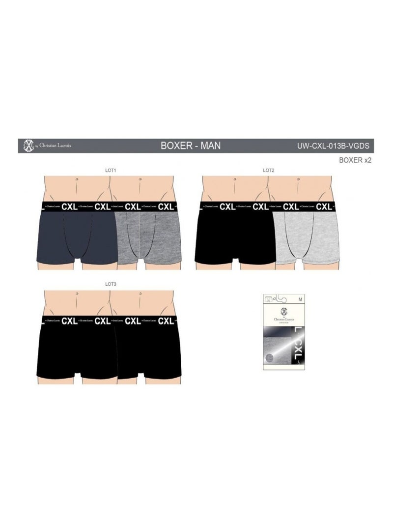 Boxer CXL BY LACROIX X6 - Confezione da 6 Nero Grigio antracite Blu - Kiabi