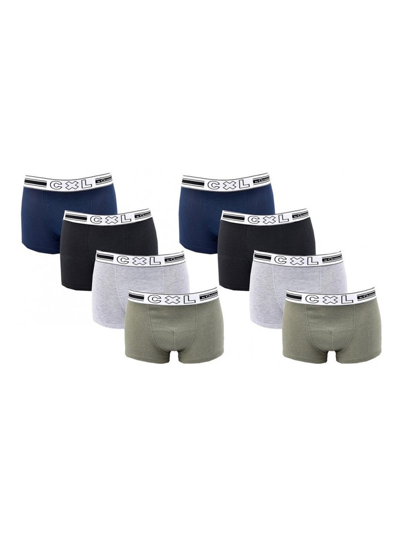 Boxer CXL BY LACROIX X8 - Confezione da 8 Nero Verde chiaro Blu - Kiabi