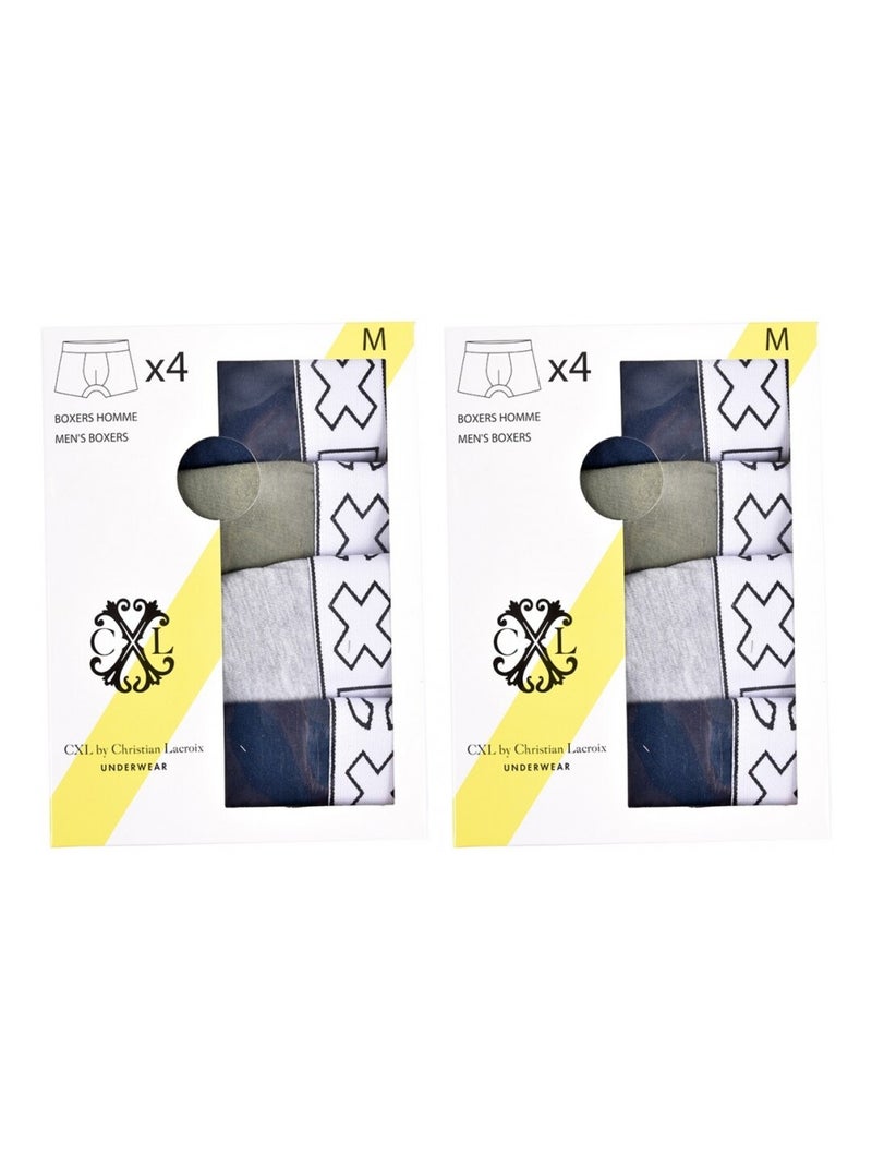 Boxer CXL BY LACROIX X8 - Confezione da 8 Nero Verde chiaro Blu - Kiabi