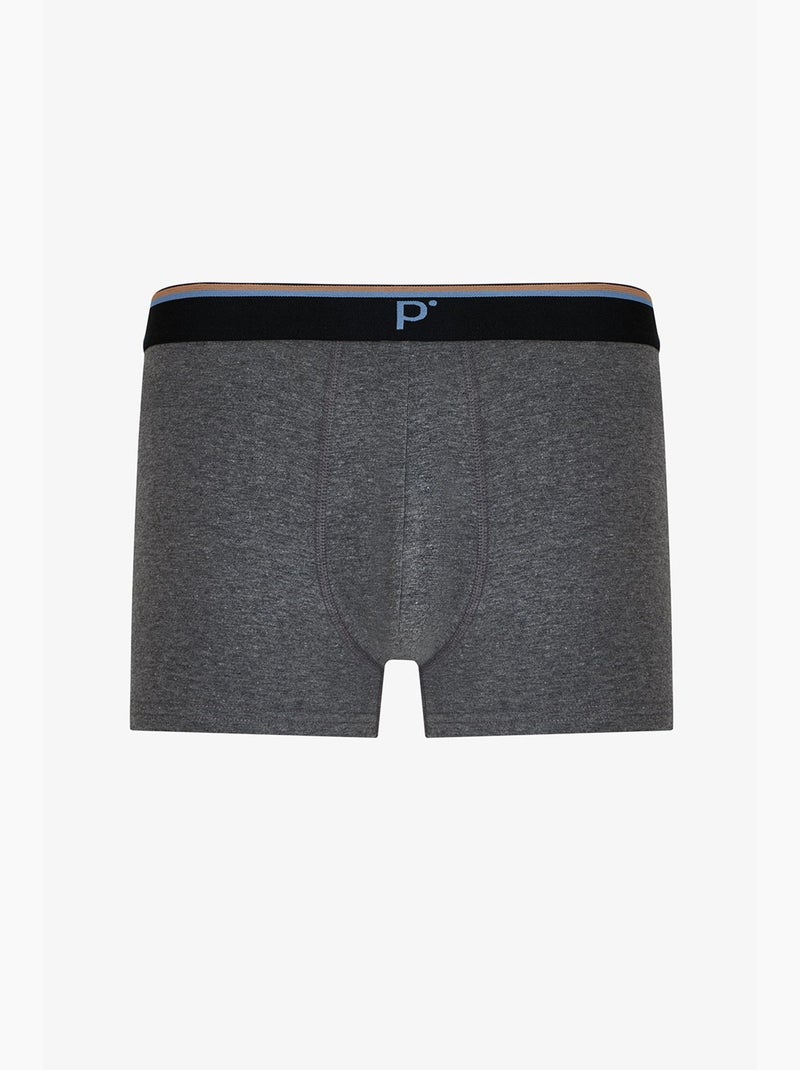 Boxer da uomo a righe a contrasto penti Grigio - Kiabi